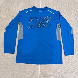 Nike Blue Dri-FIT Performance Long Sleeve